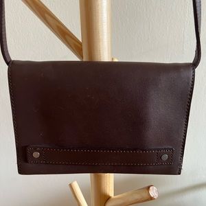 MADEWELL Women’s LEATHER CROSSBODY SHOULDER Bag CLUTCH Brass Hardware Mirror